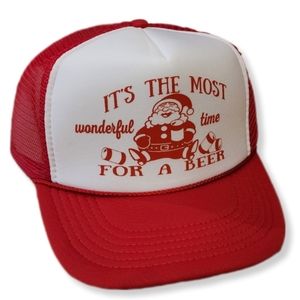 Wonderful Time For A Beer Trucker Hat Christmas